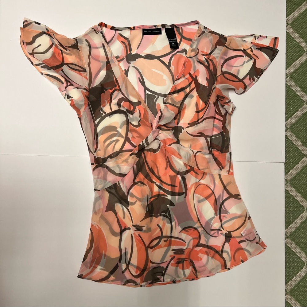 New York & Company | Women’s Flouncy Demi sleeve blouse | Size M
